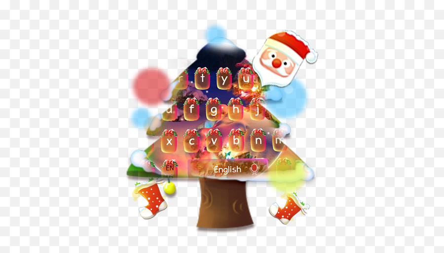 Santa Claus And Elk Christmas Exclusive Keyboard - Santa Claus Emoji,Christmas Emojis Hug