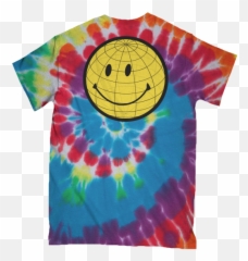 Acid Techno Smiley Noir - Short Sleeve Emoji,Flip Th Ebird Emoticon