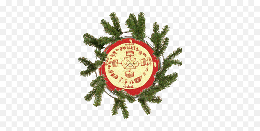 Bear - Sacred Shields In The Beginning Wreath Emoji,Christmas Ornament Emotions