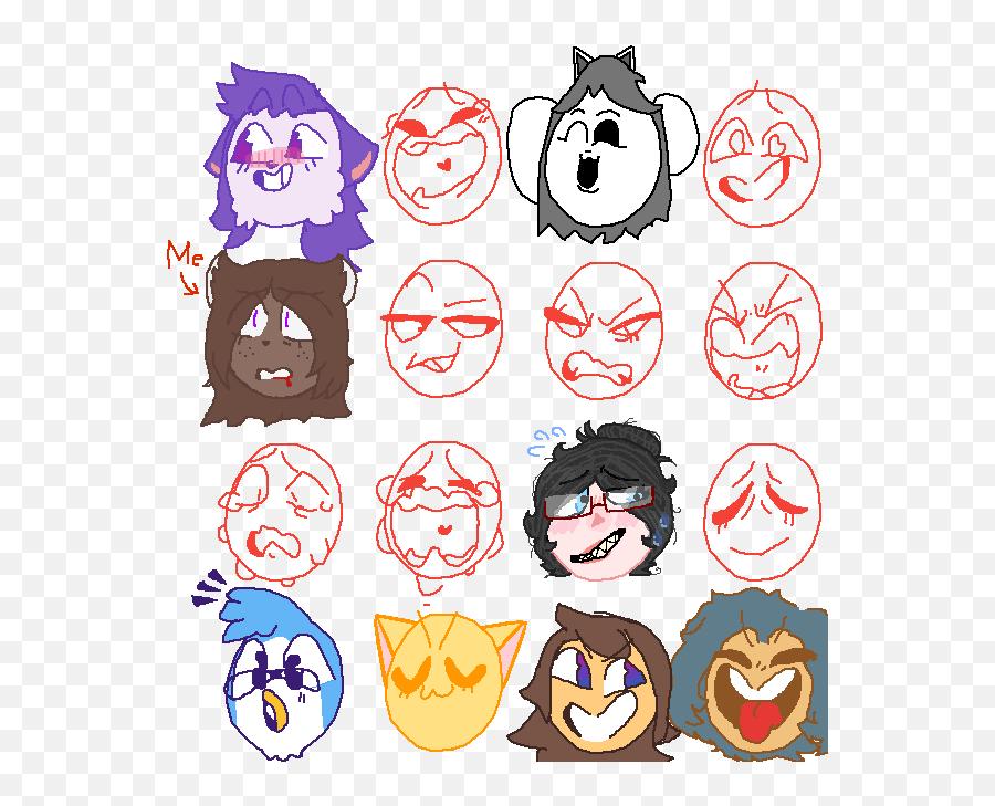 Crystal - Smileu0027s Gallery Pixilart Oc Emotion Chart Drawing Emoji,Lmao Emoticon Png