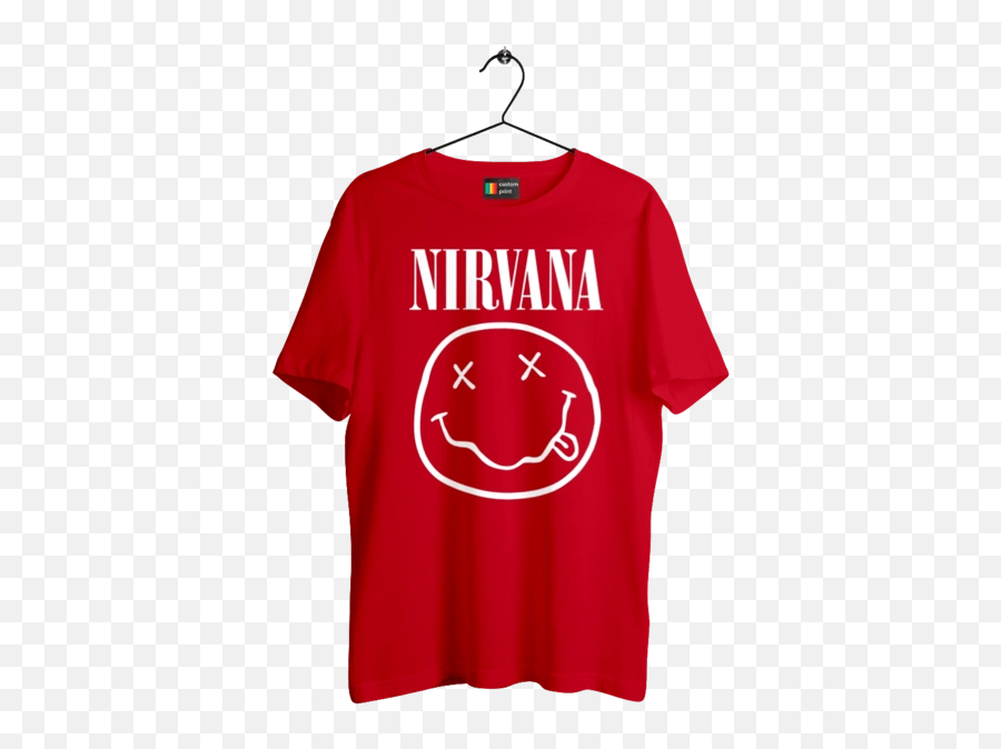 Childrenu0027s T - Shirt With Print Nirvana Is White Customprint Nirvana Band Shirt Emoji,810 Emoticon