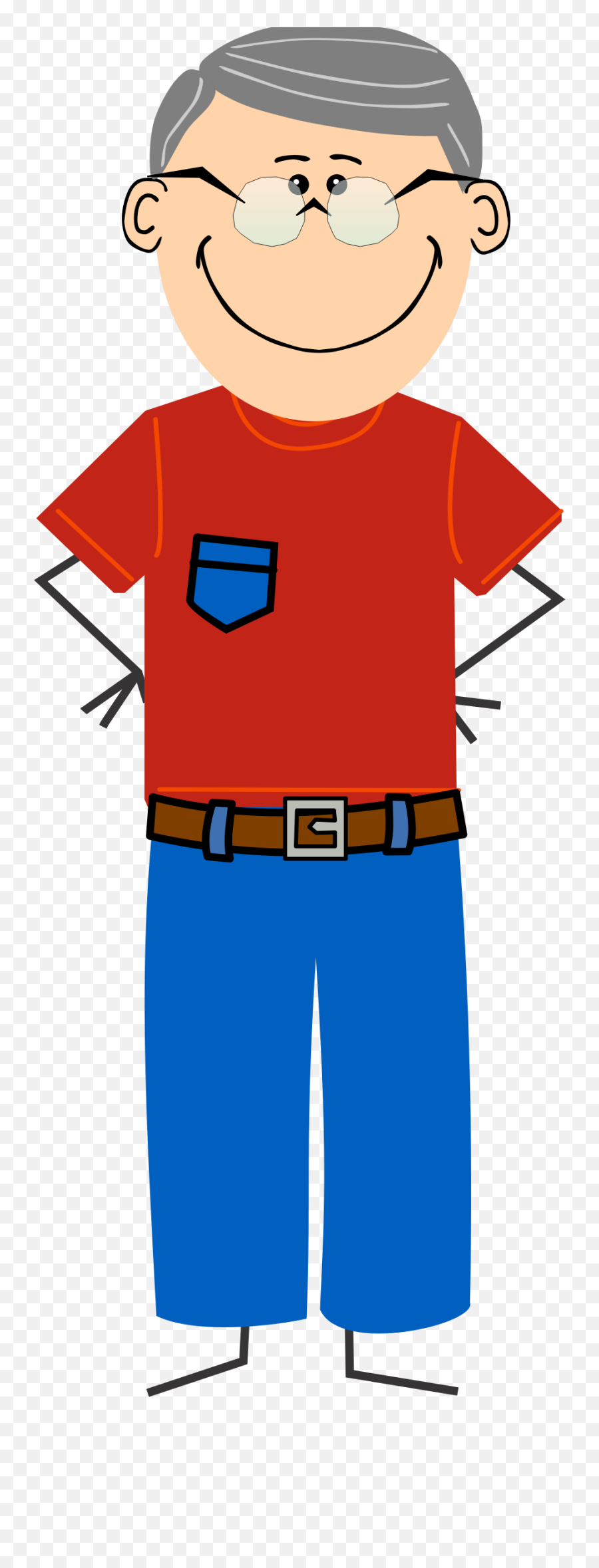 Grandfather Clipart Jeans Tshirt - Cartoon Man Face Emoji,Hank Hill Emoji