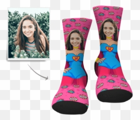 Face Socks - Socken Mit Gesicht Drauf Emoji,Girls Emoji Knee Socks
