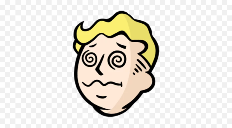 Telegram Sticker 9 From Collection Fallout Emoji - Transparent Vault Boy Head,Thinking Emojis Twitch