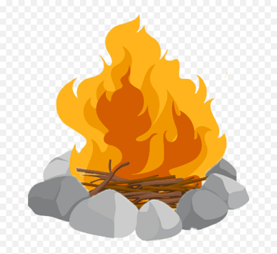 Bonfire Sticker - Transparent Background Campfire Clipart Emoji,Bonfire Emoji