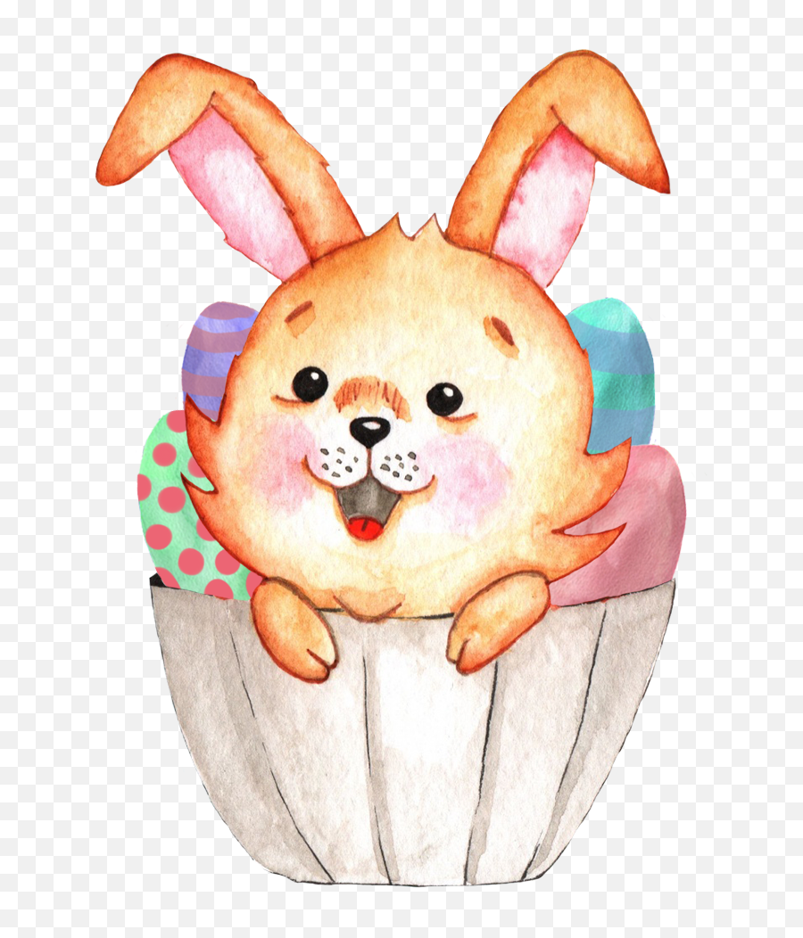 Funny And Cute Easter Clip Art - Easter Clip Art Emoji,Bunny Holding Cake Emoticon