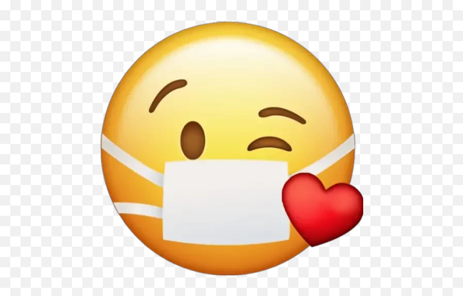 O - Mask Kiss Emoji,Emoticon Gloriosa