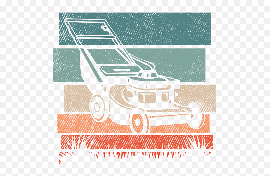 Retro Lawn Mower - Gardener Landscaper Vintage Lawnmower Lawn Mower Emoji,Lawnmower Flying To Music Emotions