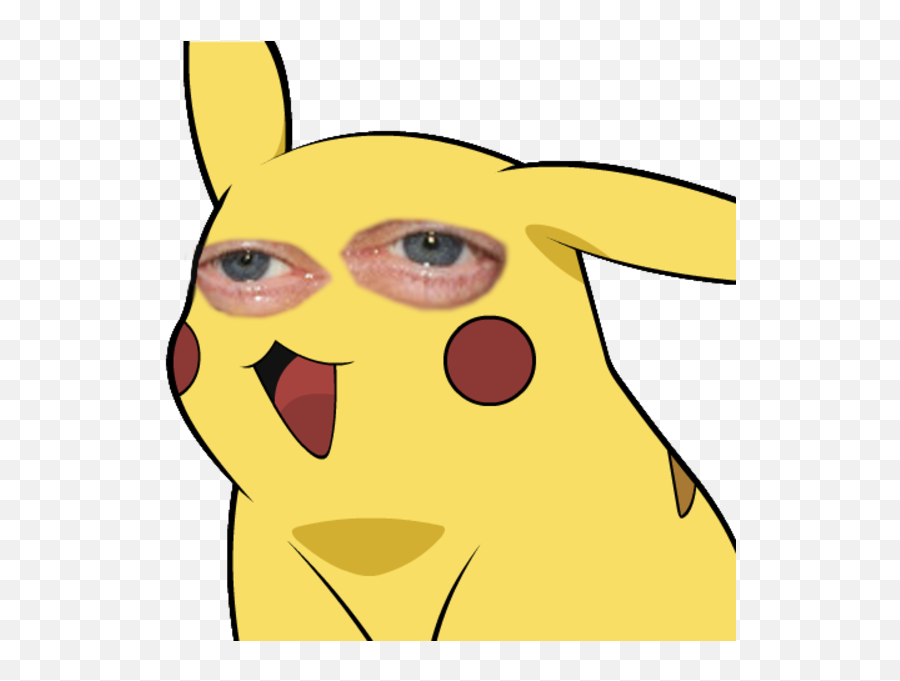 Derpy Pikachu Face Transparent - Pikachu With No Eyes Emoji,Surprised Pikachu Emoji
