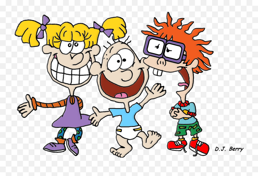 Angelica Tommy And Chuckie - Nickelodeon Characters Rugrats Nickelodeon Characters Emoji,Pinhead Emoticons
