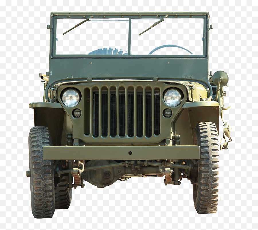 Jeep Clipart Ww2 - Military Jeep Front Transparent Cartoon Willys Jeep Front View Emoji,Jeep Emoji