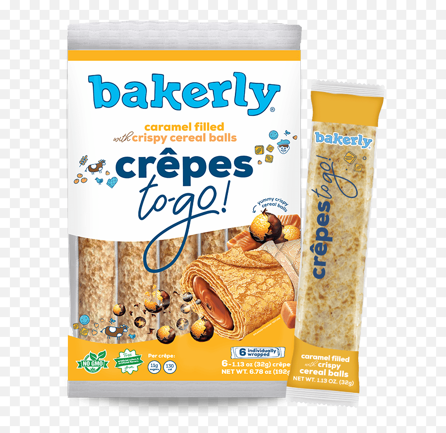 Crunchy Caramel Crêpes To - Go Emoji,Voila Emoticon