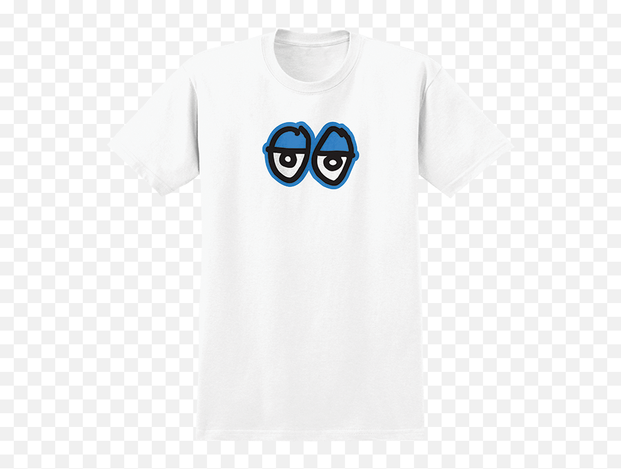 Krooked Eyes Large Logo Tee Large White Blue Emoji,Large Emoticon Images