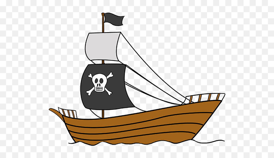How To Draw A Boat 12 Steps With Pictures Wikihow U2013 Artofit Emoji,Pirate Ship Emoji