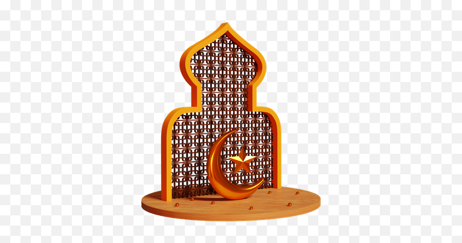 Premium Crescent Star Symbol 3d Illustration Download In Png Emoji,Aurora Borealis Emoji
