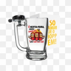Caneco De Chopp Com Campanhia - La Casa De Papel Caneco De Chopp Simas Emoji,Tumbler Glass Emoji