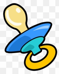 Pacifier Clipart Cartoon Baby Pacifier - Clip Art Baby Bottle Png Emoji,Pacifier Emoji