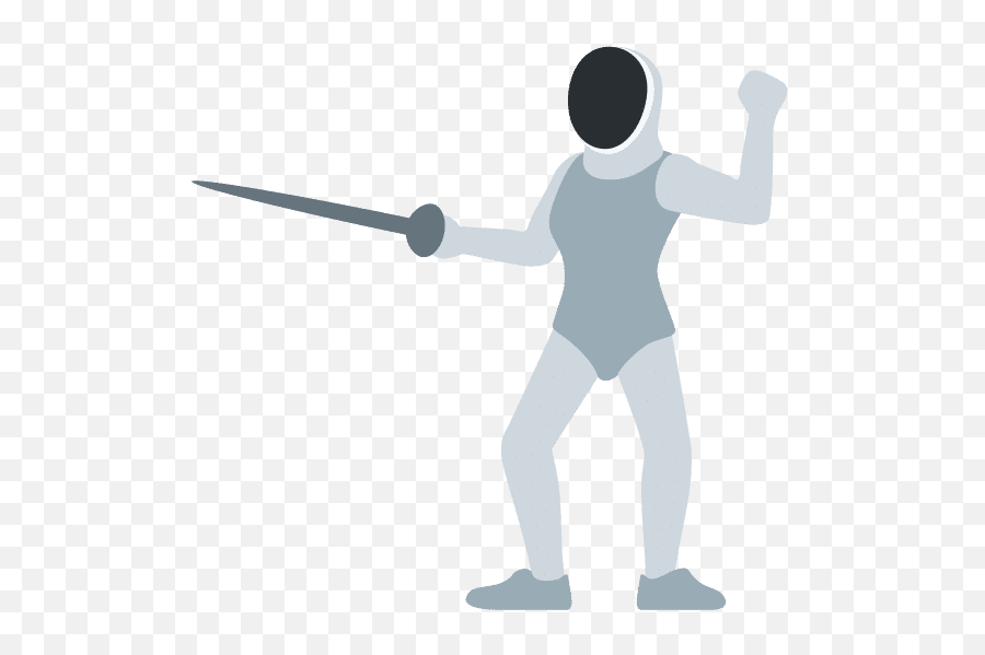 Person Fencing Emoji - Fechten Emoji,Combat Emoji