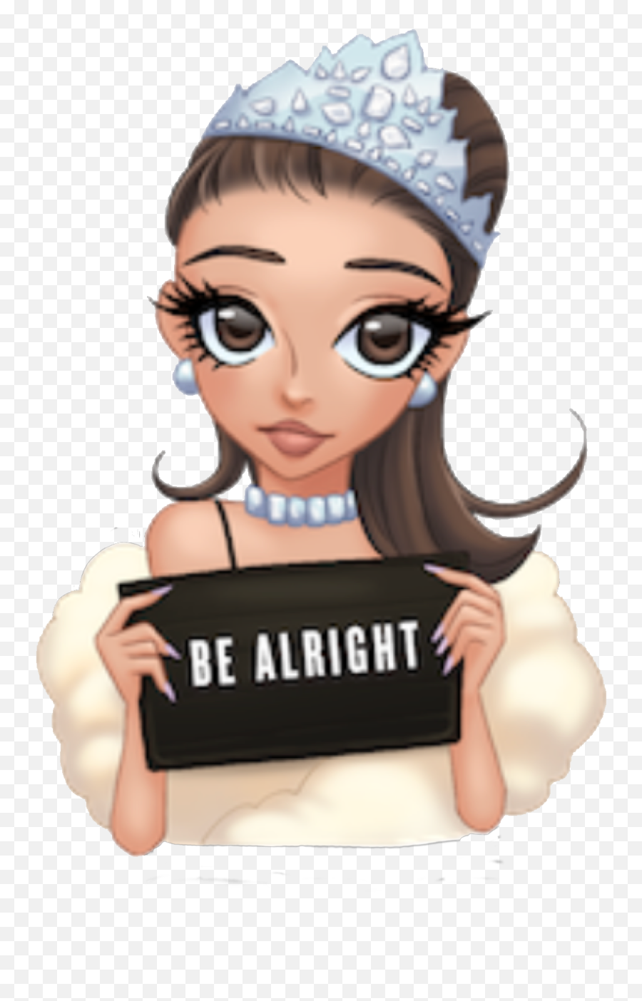 Arimoji Crown Queen Princess Sticker By Ariana Locks - Ariana Grande Dangerous Woman Ovelay Emoji,Black Female Emoji Queen