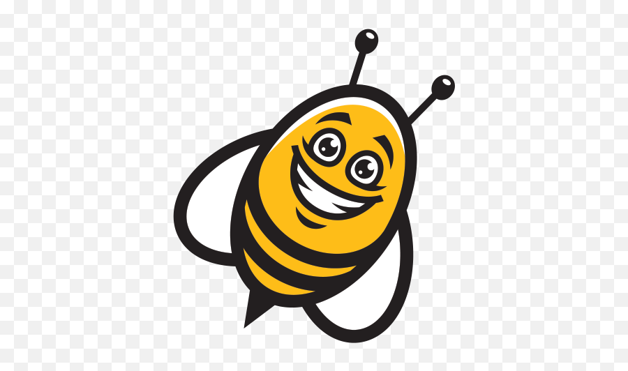 Printed Vinyl Cute Smiling Cartoon Bee Stickers Factory - Charing Cross Tube Station Emoji,Bees Emoticon