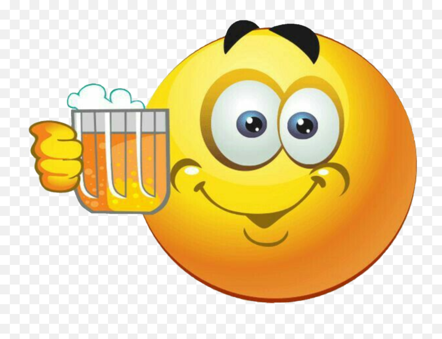 Emoji Sticker By Issacdjritmo Mx - Drinking Smiley,Beer Emoticon?