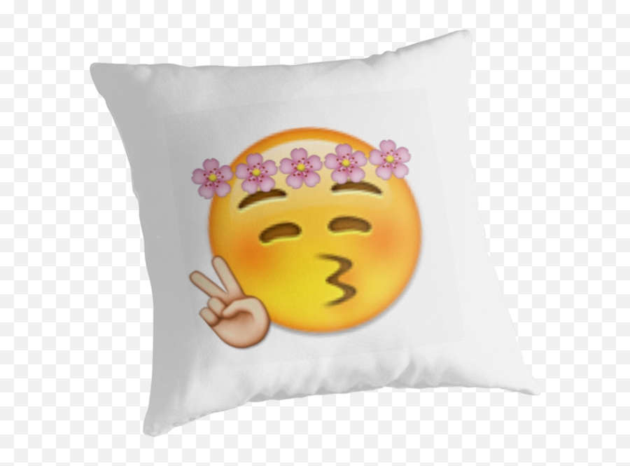 Download Flower Crown Peace Sign Emoji - Peace Sign Face Emoji,Peace Sign Emoji