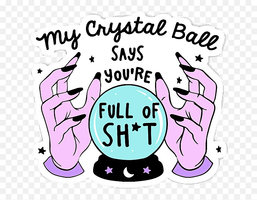 Sticker Tumblr Cyristalball Sticker - Witchy Stickers For Whatsapp Emoji,Emojis That Can Be Used For Wiccans
