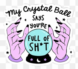 Sticker Tumblr Cyristalball Sticker - Witchy Stickers For Whatsapp Emoji,Emojis That Can Be Used For Wiccans