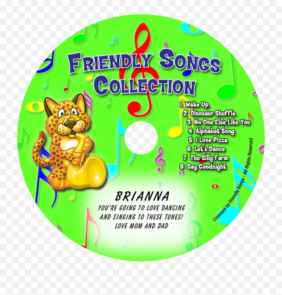 Friendly Songs Collection Personalized Kids Music Cd - My Friendly Songs Collection Emoji,Sweet Emotion Length Of Song