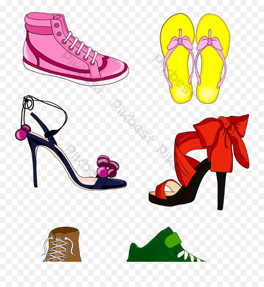 Various Styles Of Shoes Vector Icons Emoji,Emoji Art Free High Heeled Boots Clipart