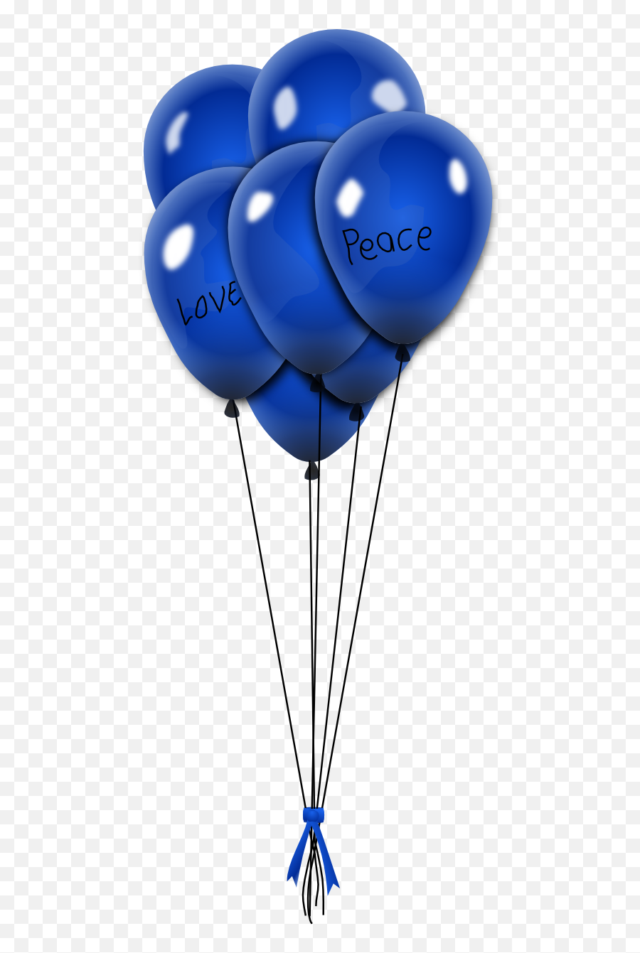 Balionai Balloons Blue Clipart I2clipart - Royalty Free Blue Yellow Balloons Clip Art Emoji,Baloons Emoticons