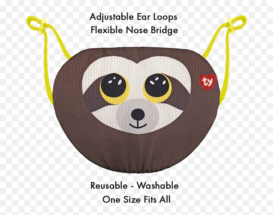 Dangler - Brown Sloth Mask Ty Face Masks Emoji,Sloth Emoticon Facebook