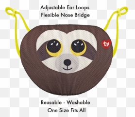 Dangler - Brown Sloth Mask Ty Face Masks Emoji,Sloth Emoticon Facebook