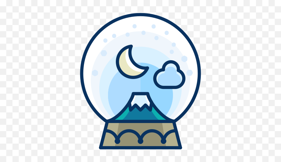 Cloud Decorate Decoration Moon Mountain Snowglobe Icon - Lovely Emoji,Cloud Candy Emoji