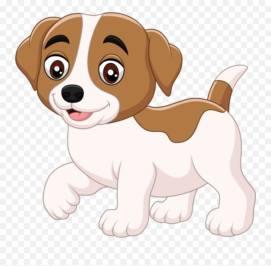Happy Little Cartoon Dog Sticker - Puppy Cartoon Emoji,Cartoon Dog Emotions Chart