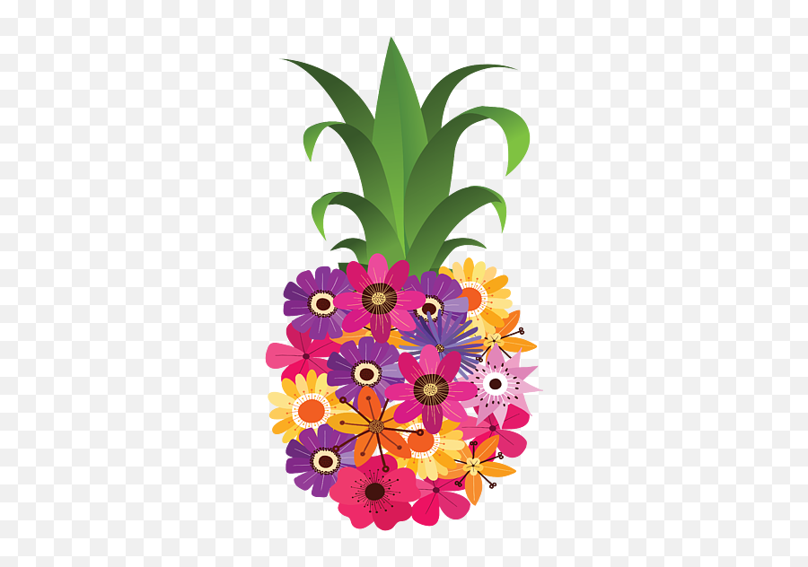 Flower Pineapple Cute Hawaii Beach - Decorative Emoji,Hawaiian Flower Emoticon
