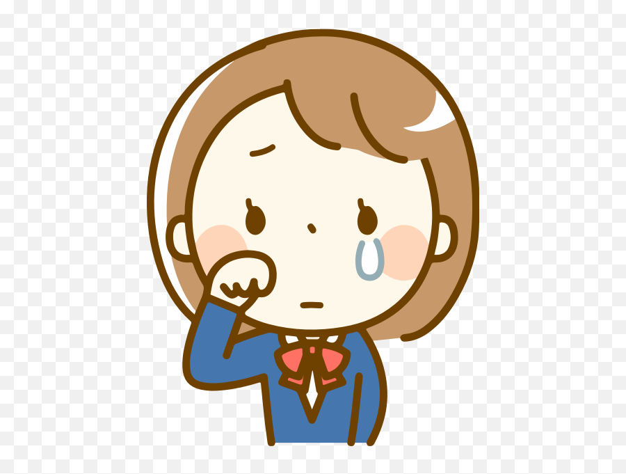 Crying Schoolgirl Free Svg - School Girl Crying Clipart Emoji,Emotion Face Chart Comic