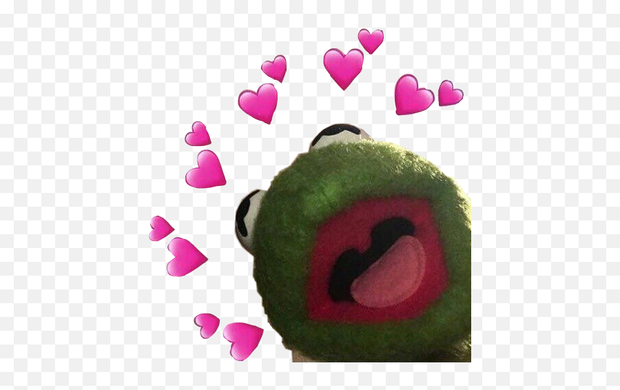 Download Kermit Hearts Png Png U0026 Gif Base - Kermit With Hearts Png Emoji,Kermit Sipping Tea Emoji