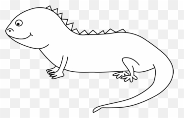 Black And White Iguana Clip Art - Simple Iguana Clipart Black And White Emoji,Iguana Emoji