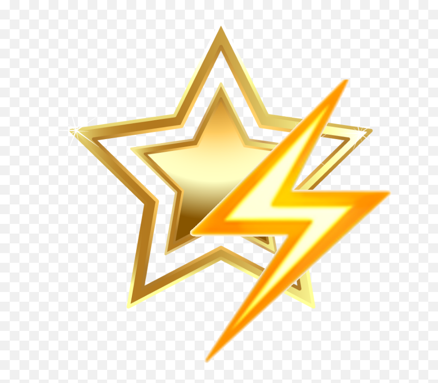 Download Mq Gold Golden Stars Star Heart Hearts - Star Png Emoji,Thunder Emoji