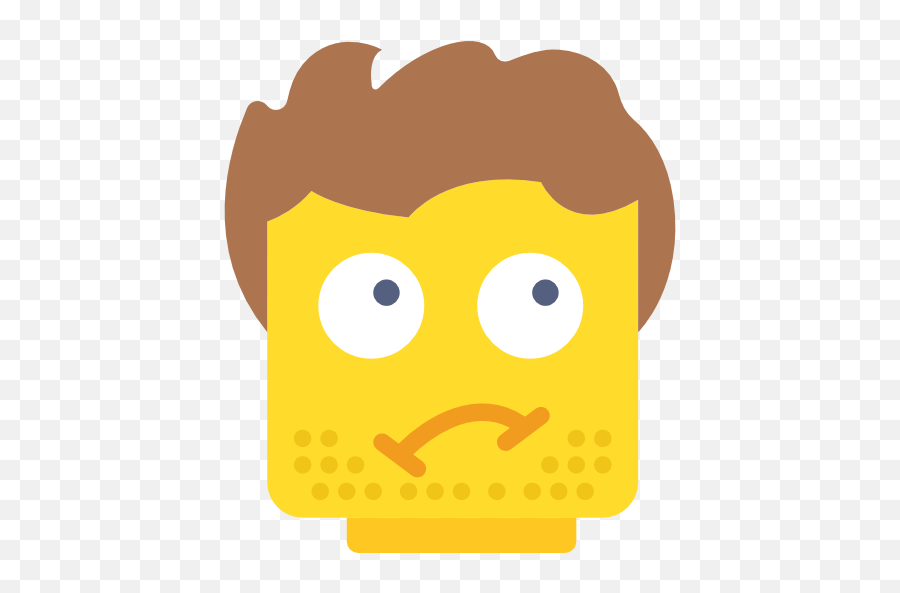 Lego Dirty Grubby Emoticon Beard - Lego Square Face Emoji,Dirty Emoticons