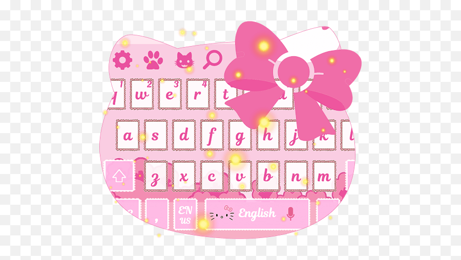Hello Pink Cat Keyboard - Dot Emoji,Jabber Emoticons Pack