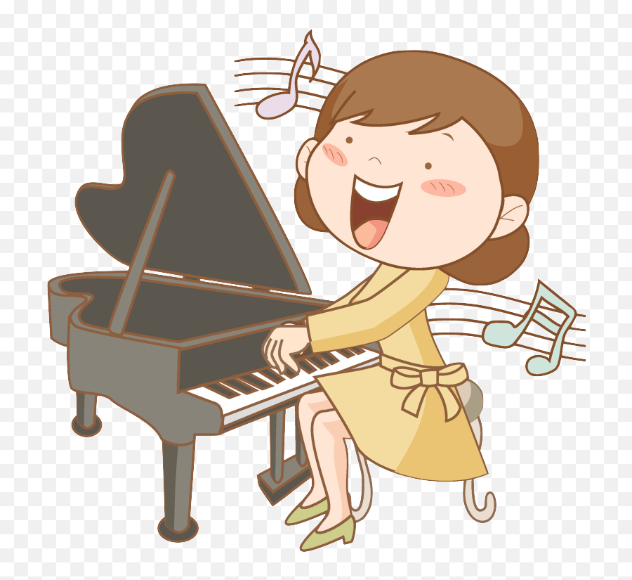 Guess What - Cartoon Playing Piano Drawing Emoji,Face And Piano Emoji