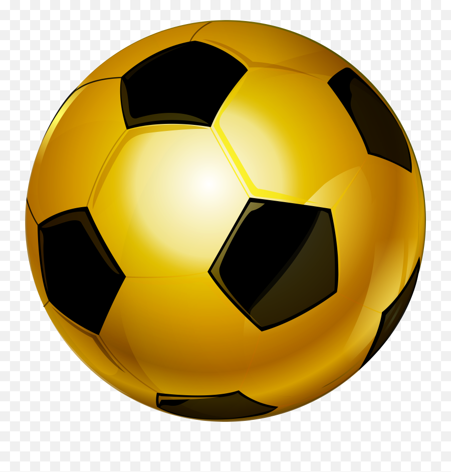 Football Clip Art - Gold Soccer Ball Png Clip Art Image Png Emoji,Soccer Ball Emoji Png