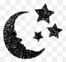 Glittery Sticker Challenge On Picsart - Girly Emoji,Crescent Moon Calendar Emoji