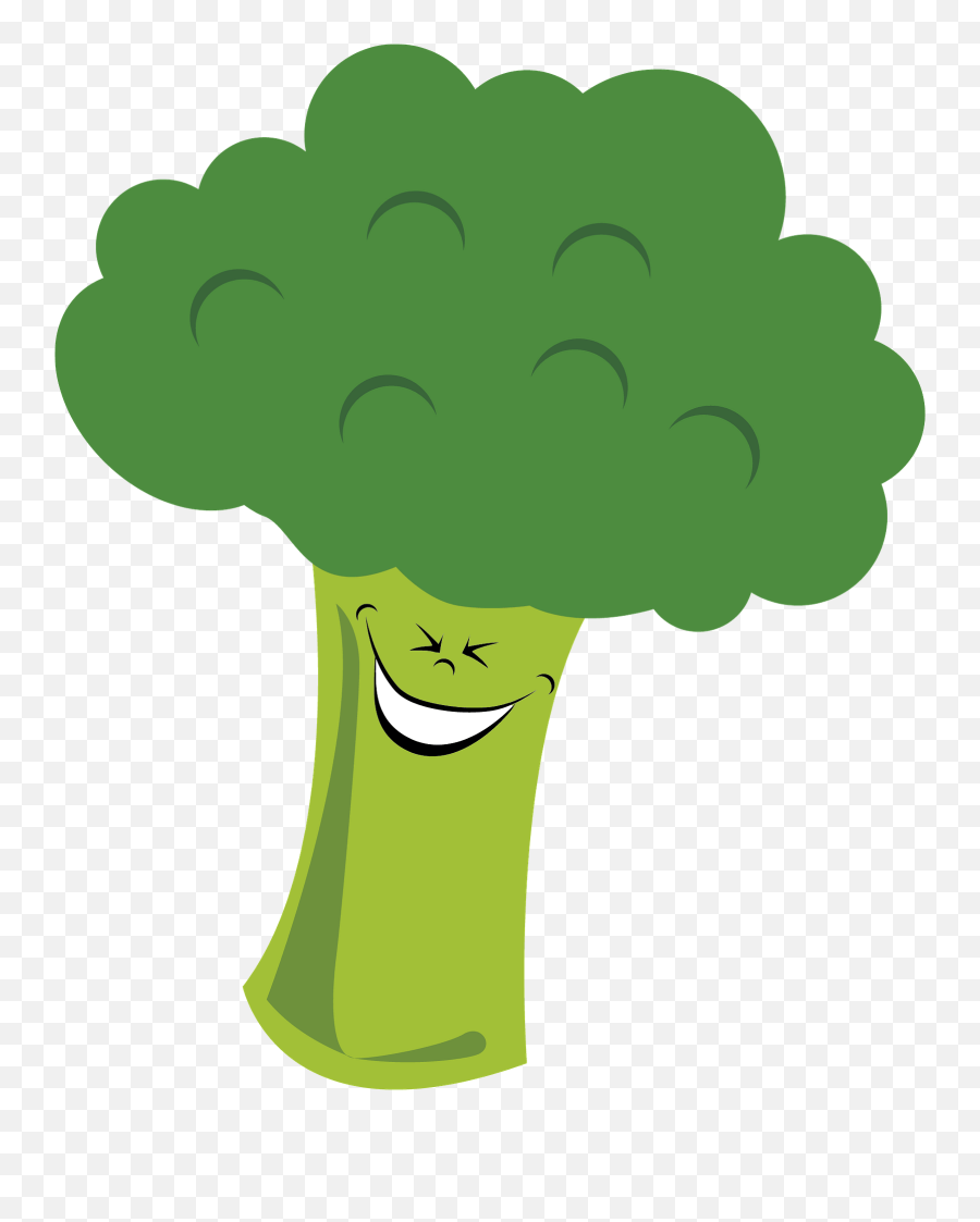 Smiling Broccoli Clipart - Vegetable Clipart Png Emoji,Broccoli Emoji Png