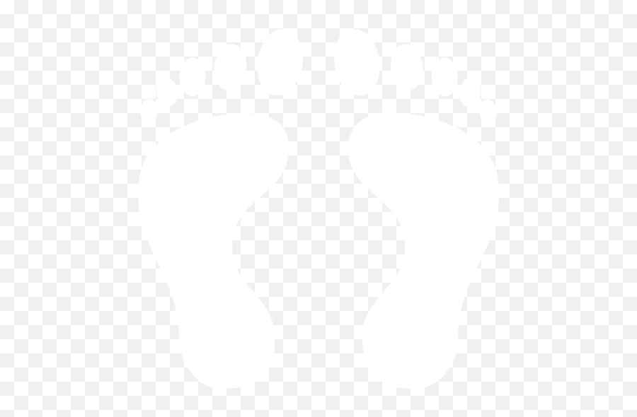 White Human Footprints Icon - Footstep White Png Emoji,Footprint Emoticon