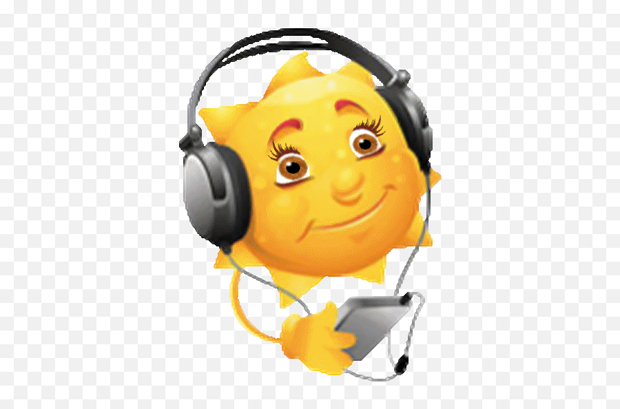 Emoji Symbols - Sun Cartoon,Headset Emoji