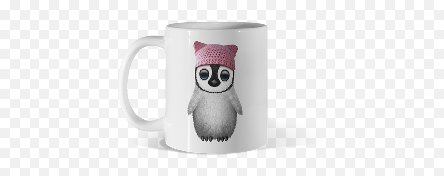 Pink Penguin Mugs - Magic Mug Emoji,Pussyhat Emoticon