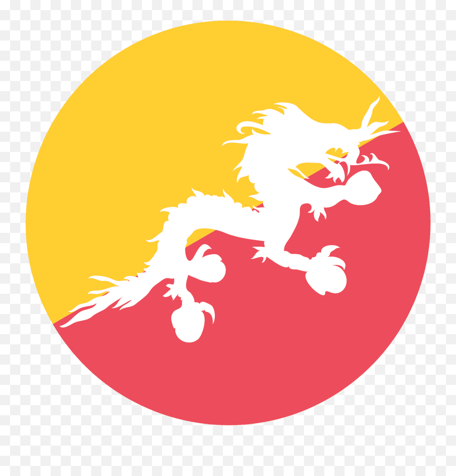 Flag Of Bhutan Id 2308 Emojicouk - Dragon White Bhutan Flag,Flag Emojis
